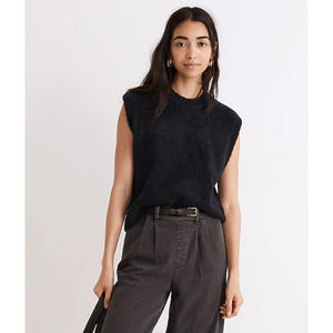 NWT - Madewell, Boucle Sweater Vest Navy sz. S